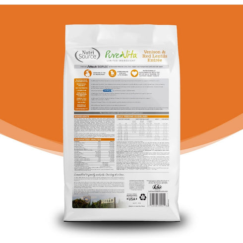 PureVita Grain Free Venison & Red Lentils Dry Dog Food 12lb - Poudre Pet & Feed Supply 2